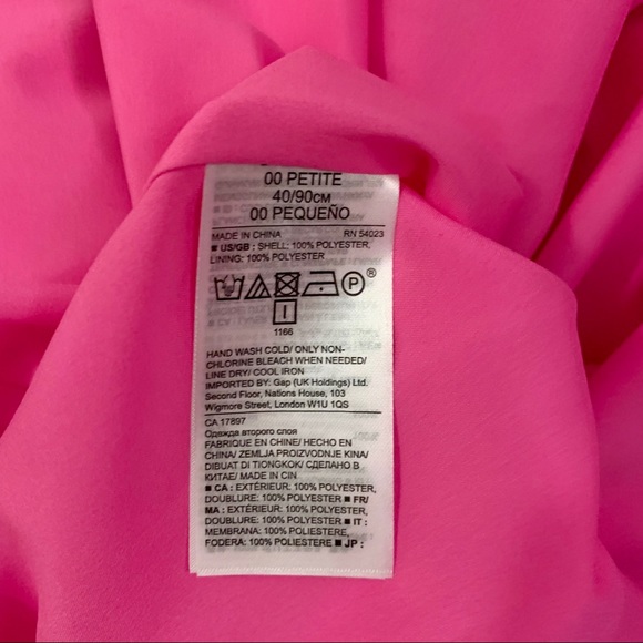 Banana Republic Hot Pink Pleated Shirt Dress NWT - Picture 4 of 4